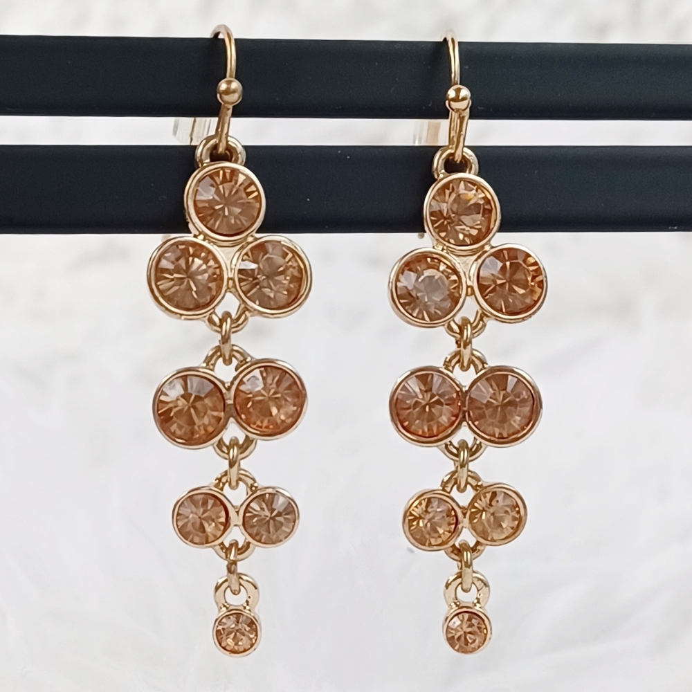 Amber Color Dangle Earrings